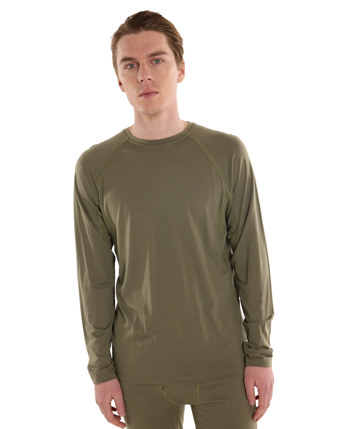 Burton Men's Phayse Merino Crewneck Fleece - Forest Moss - Image 3