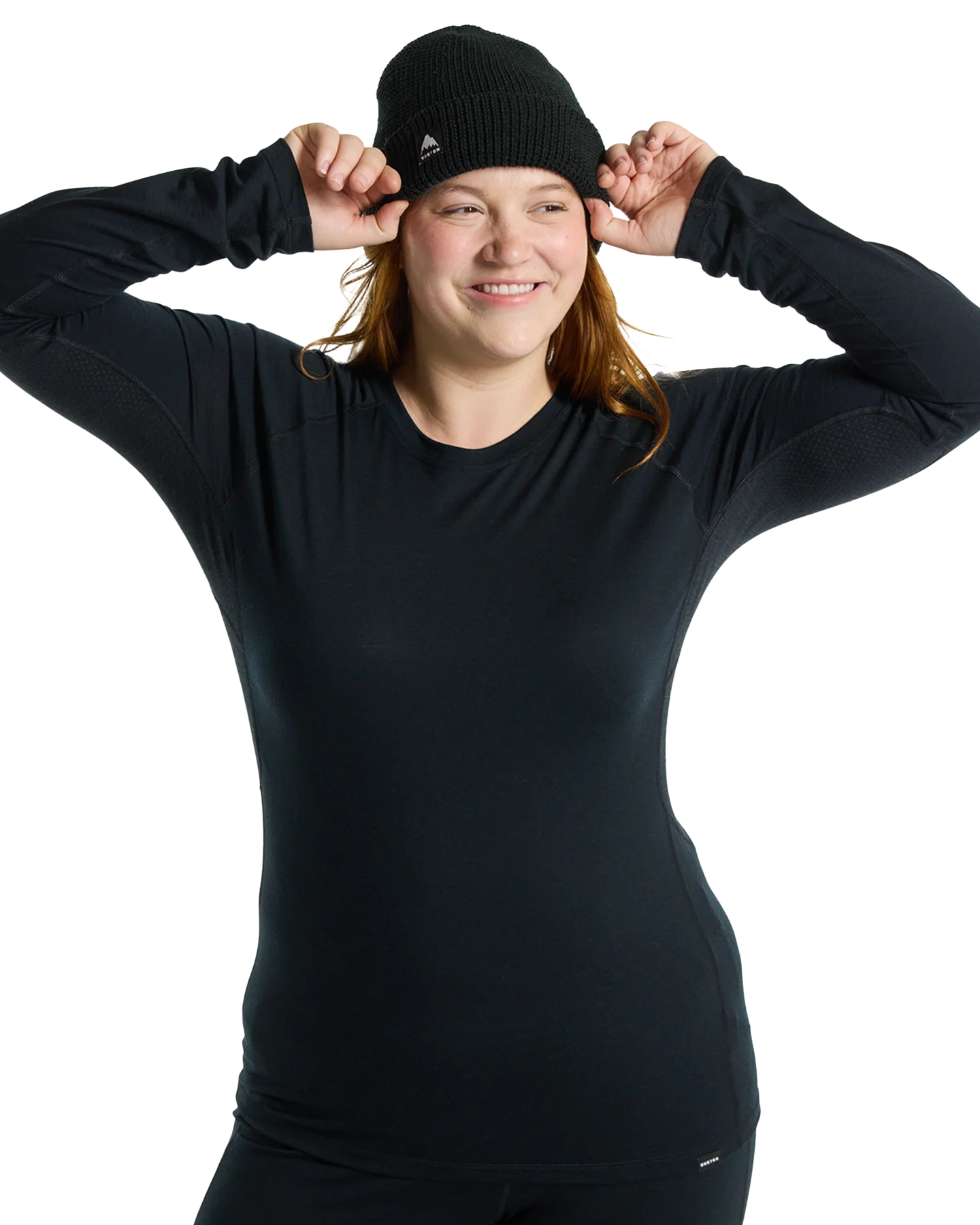 Burton Women's Phayse Merino Base Layer Crewneck - True Black - Image 3