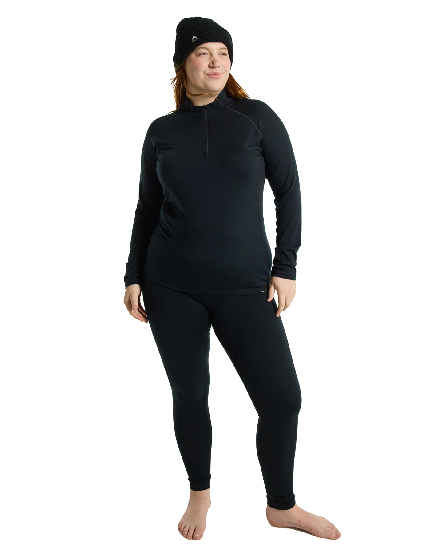 Burton Women's Phayse Merino Quarter-Zip First Layer - True Black - Image 4